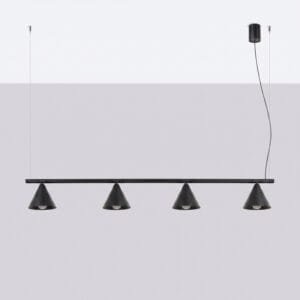 NOX 4-Light Pendant Bar - Black 4 Light Spotlights Great Lighting UK Ltd