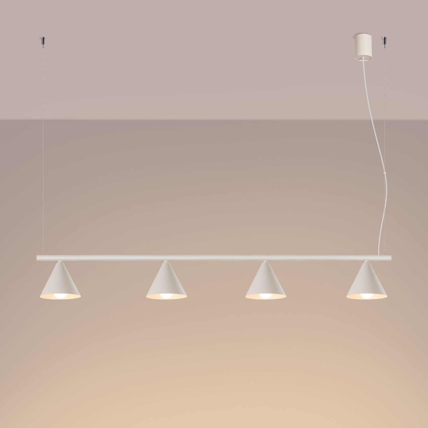 NOX 4-Light Pendant Bar - Natural 4 Light Spotlights Great Lighting UK Ltd