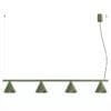 NOX 4-Light Pendant Bar - Olive Green 4 Light Spotlights Great Lighting UK Ltd