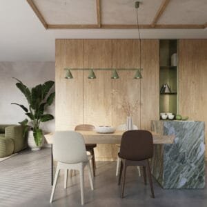NOX 4-Light Pendant Bar - Olive Green 4 Light Spotlights Great Lighting UK Ltd
