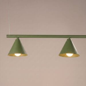 NOX 4-Light Pendant Bar - Olive Green 4 Light Spotlights Great Lighting UK Ltd
