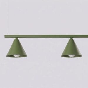 NOX 4-Light Pendant Bar - Olive Green 4 Light Spotlights Great Lighting UK Ltd