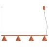 NOX 4-Light Pendant Bar - Red Ochre 4 Light Spotlights Great Lighting UK Ltd