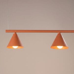 NOX 4-Light Pendant Bar - Red Ochre 4 Light Spotlights Great Lighting UK Ltd