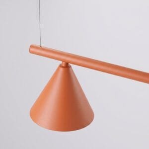 NOX 4-Light Pendant Bar - Red Ochre 4 Light Spotlights Great Lighting UK Ltd