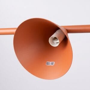 NOX 4-Light Pendant Bar - Red Ochre 4 Light Spotlights Great Lighting UK Ltd
