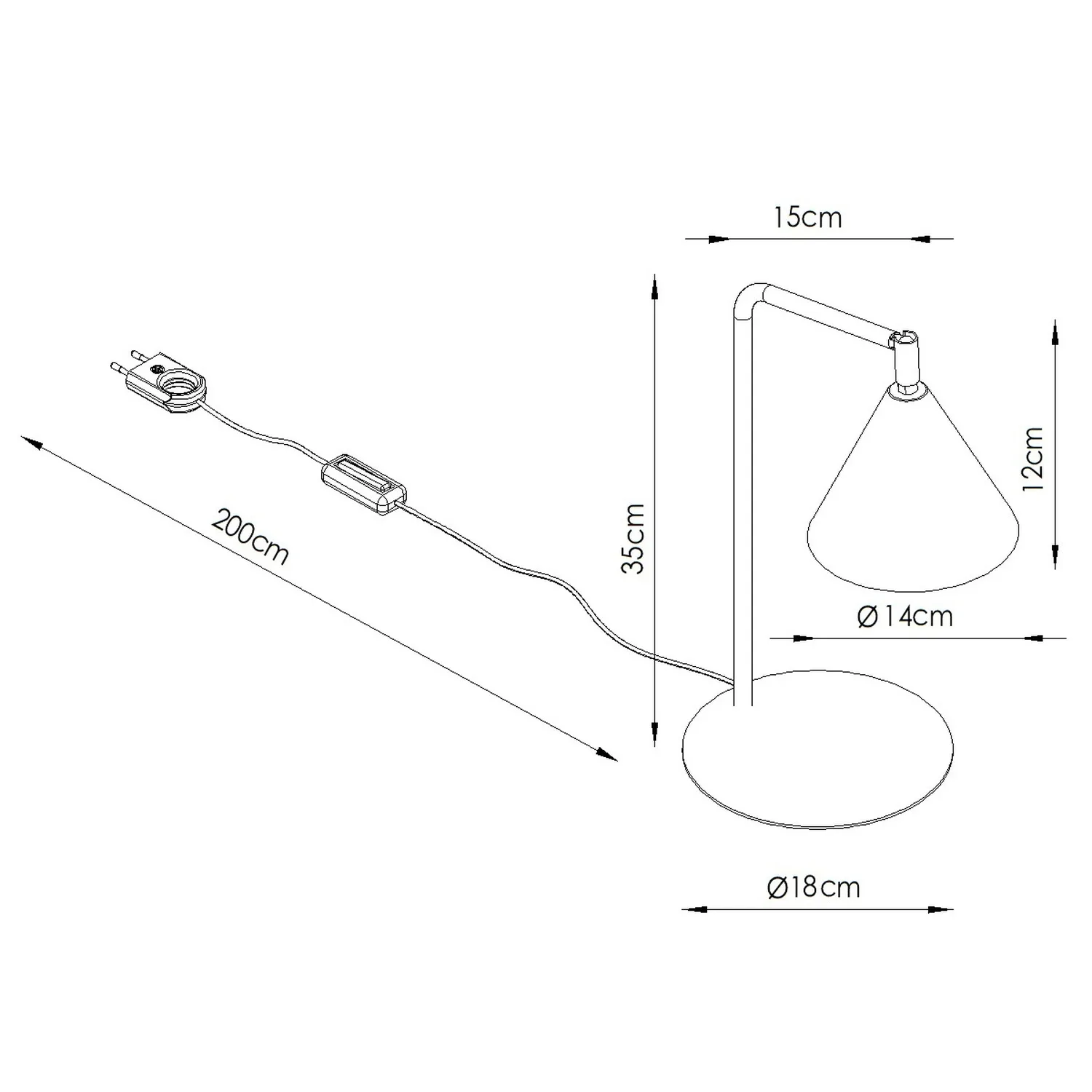 NOX Desk Light - White Hallway Table Lamps Great Lighting UK Ltd