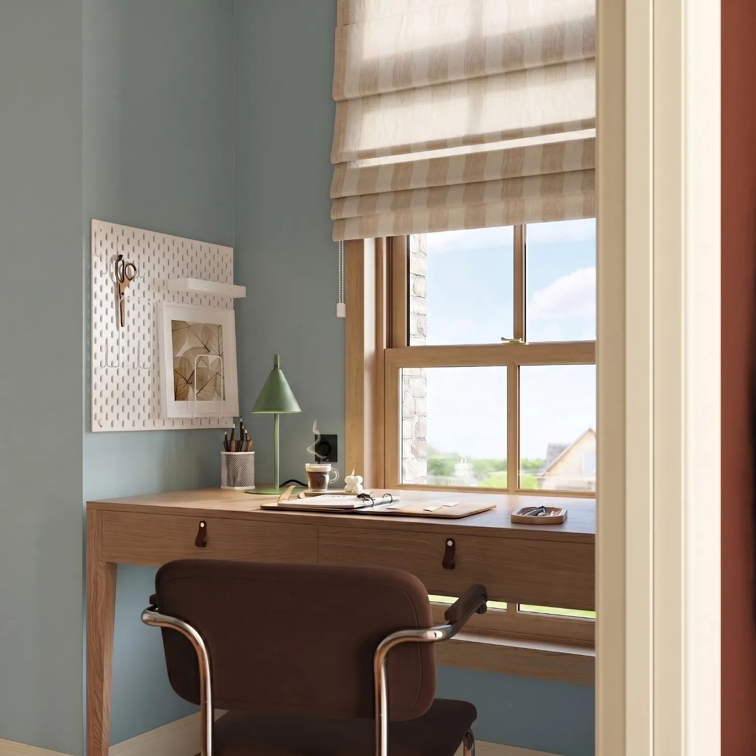 NOX Desk Light - Olive Green Minimalist Floor Lamps & Table Lamps Great Lighting UK Ltd