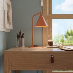 NOX Desk Light - Red Ochre Modern Table Lamps Great Lighting UK Ltd