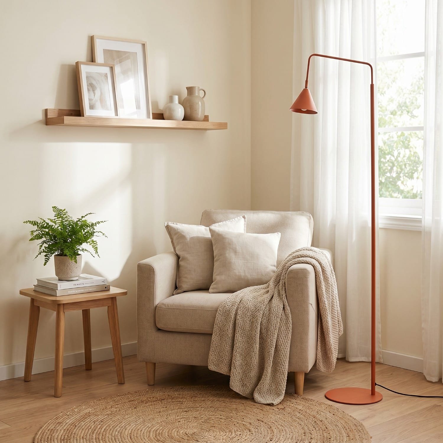 NOX Floor Light - Red Ochre Floor Lamps Great Lighting UK Ltd