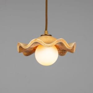 Wavy Ceramic Rivale Pendant Light in Rust Iron 21cm Bedroom Pendant Lights Great Lighting UK Ltd