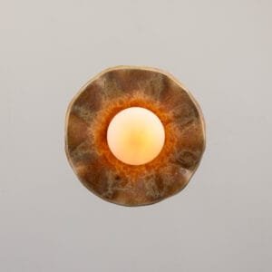 Wavy Ceramic Rivale Pendant Light in Oatstone 21cm Bedroom Pendant Lights Great Lighting UK Ltd