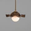 Wavy Ceramic Rivale Pendant Light in Metallic Earth 21cm Artisan Ceramic Lighting Great Lighting UK Ltd