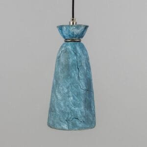 Parva Ceramic IP44 Bathroom Pendant Light 14cm | Blue Earth Ceramic Bathroom Pendant Lights Great Lighting UK Ltd