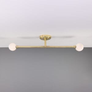 Double Globe Slim Bathroom Ceiling Light 77cm IP44 Bathroom Pendant & Ceiling Lights Great Lighting UK Ltd