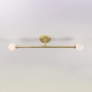 Double Globe Slim Bathroom Ceiling Light 77cm IP44 Bathroom Pendant & Ceiling Lights Great Lighting UK Ltd