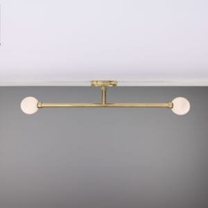Double Globe Slim Bathroom Ceiling Light 77cm IP44 Bathroom Pendant & Ceiling Lights Great Lighting UK Ltd