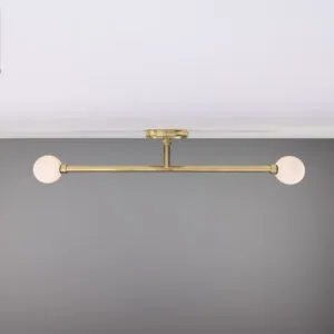 Double Globe Slim Bathroom Ceiling Light 77cm IP44 Bathroom Pendant & Ceiling Lights Great Lighting UK Ltd