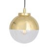 IP44 Brass & Glass Bathroom Pendant Light 26cm | Mica Dome Bathroom Pendant & Ceiling Lights Great Lighting UK Ltd