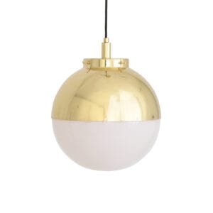 IP44 Brass & Glass Bathroom Pendant Light 26cm | Mica Dome Bathroom Pendant & Ceiling Lights Great Lighting UK Ltd