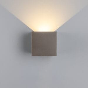Cube Outdoor Concrete Wall Light 14cm IP65 Concrete Wall Lights Great Lighting UK Ltd