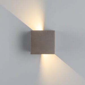 Cube Outdoor Concrete Wall Light 14cm IP65 Concrete Wall Lights Great Lighting UK Ltd