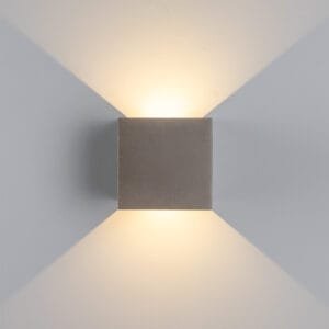 Cube Outdoor Concrete Wall Light 14cm IP65 Concrete Wall Lights Great Lighting UK Ltd