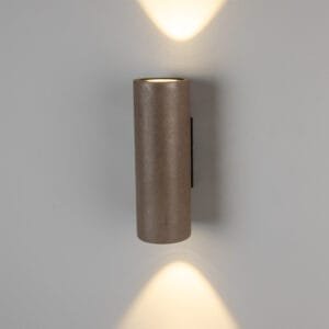 Cylindrical Outdoor Concrete Wall Light 9cm IP65 Up & Down Wall Lights Great Lighting UK Ltd
