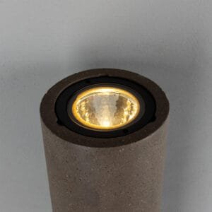 Cylindrical Outdoor Concrete Wall Light 9cm IP65 Up & Down Wall Lights Great Lighting UK Ltd