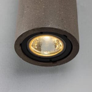 Cylindrical Outdoor Concrete Wall Light 9cm IP65 Up & Down Wall Lights Great Lighting UK Ltd