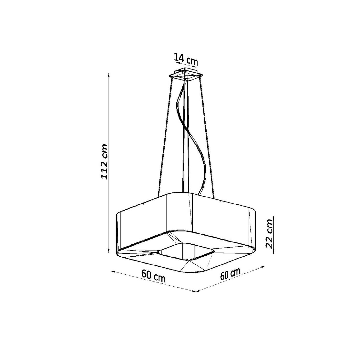 Chandelier Urano 60 Black Uncategorized Great Lighting UK Ltd