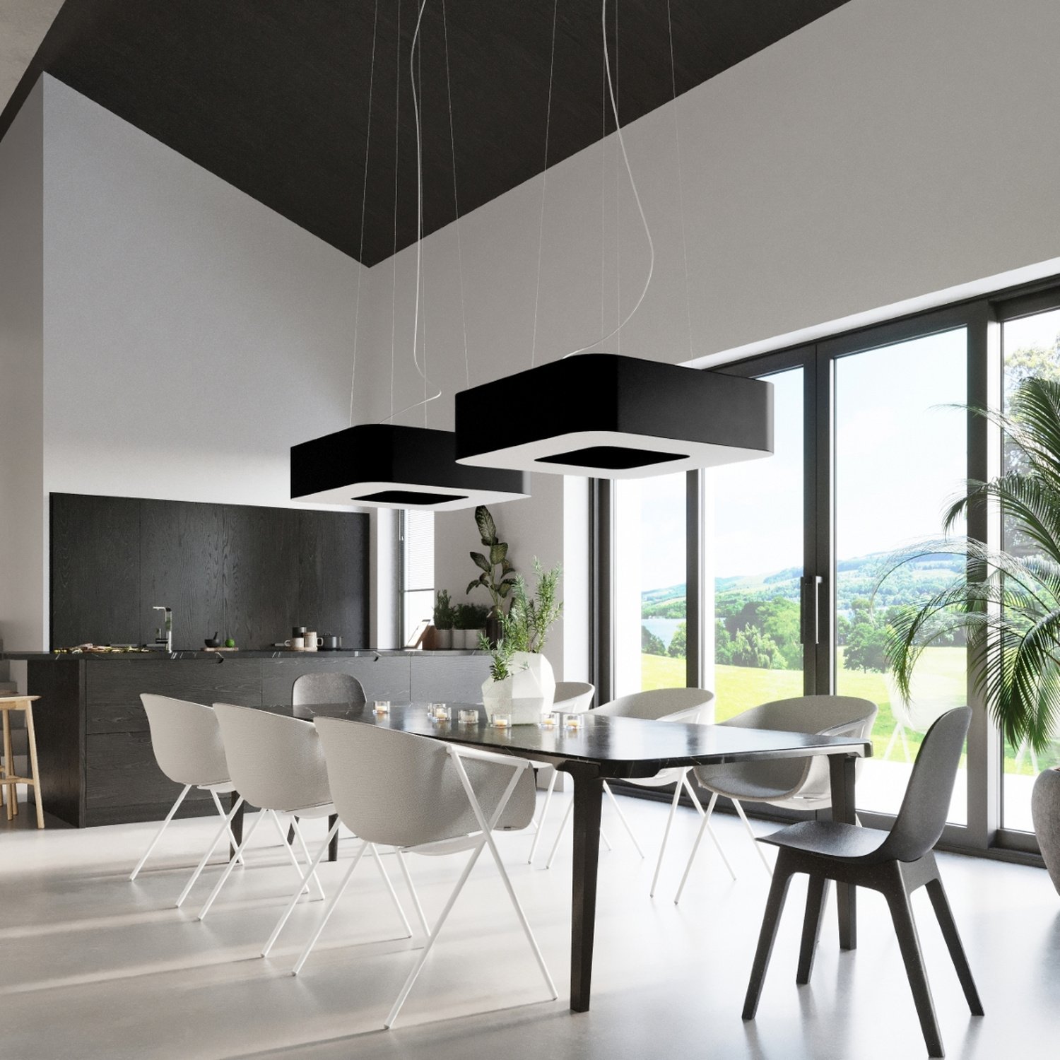 Chandelier Urano 60 Black Uncategorized Great Lighting UK Ltd