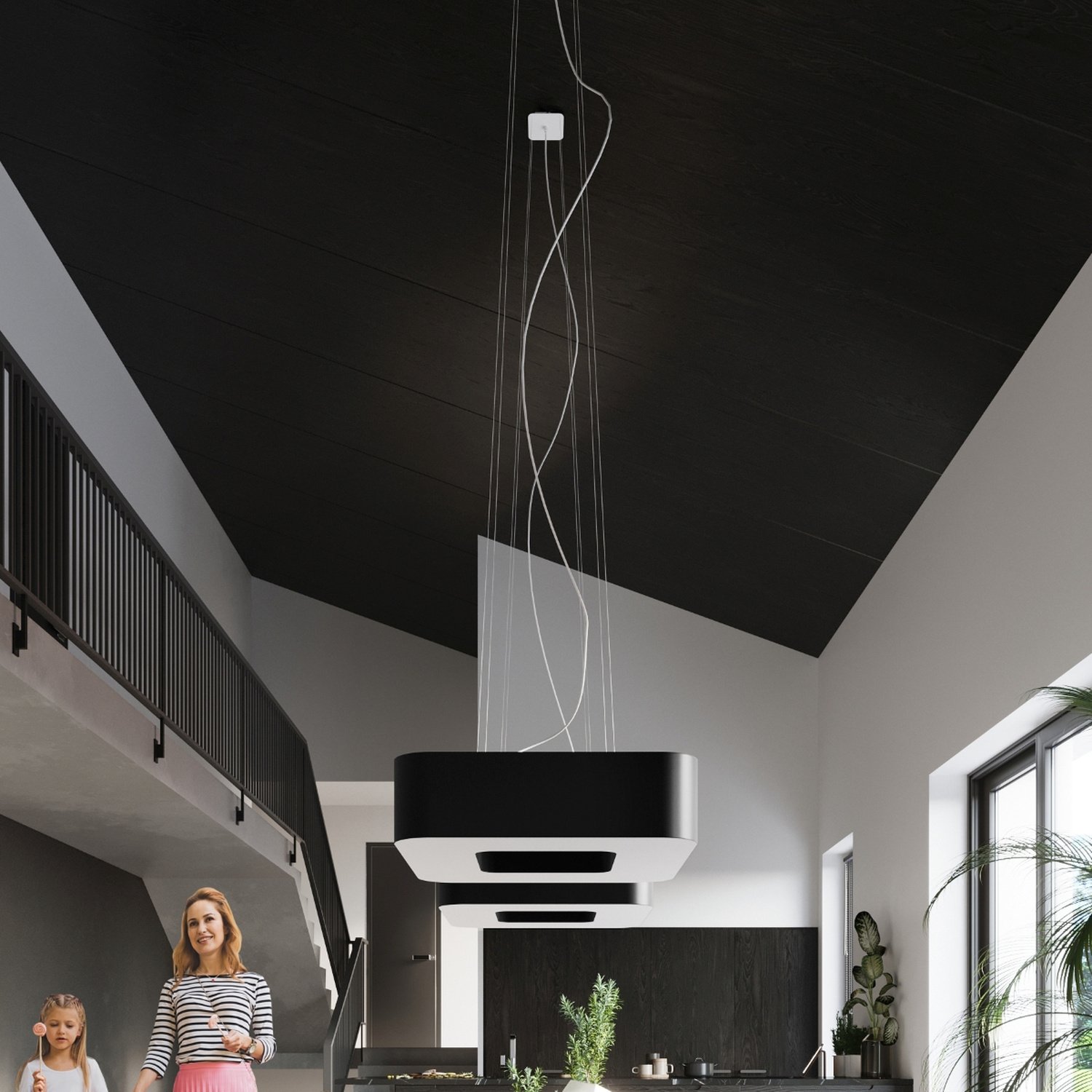 Chandelier Urano 60 Black Uncategorized Great Lighting UK Ltd