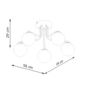 Chandelier Astral 5 Black Uncategorized Great Lighting UK Ltd