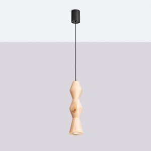 Pendant Lamp Kubbe Medium R Beech Wood Uncategorized Great Lighting UK Ltd