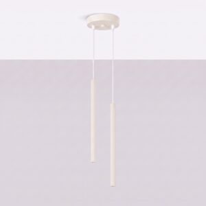 Pendant Lamp Arche 2P Beige Uncategorized Great Lighting UK Ltd