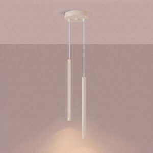 Pendant Lamp Arche 2P Beige Uncategorized Great Lighting UK Ltd