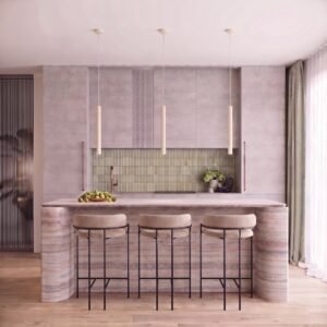 Pendant Lamp Arche 3P Beige Uncategorized Great Lighting UK Ltd