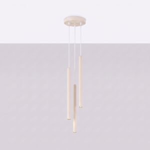 Pendant Lamp Arche 3P Beige Uncategorized Great Lighting UK Ltd