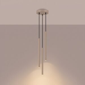 Pendant Lamp Arche 3P Taupe Uncategorized Great Lighting UK Ltd