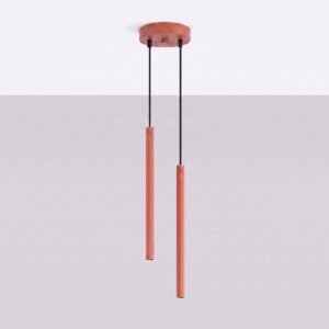 Pendant Lamp Arche 2P Red Ochre Uncategorized Great Lighting UK Ltd