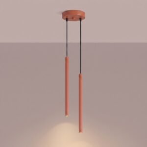 Pendant Lamp Arche 2P Red Ochre Uncategorized Great Lighting UK Ltd