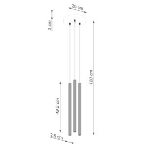 Pendant Lamp Arche 3P Red Ochre Uncategorized Great Lighting UK Ltd