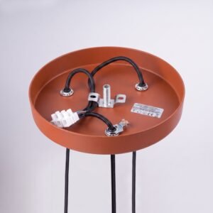 Pendant Lamp Arche 3P Red Ochre Uncategorized Great Lighting UK Ltd