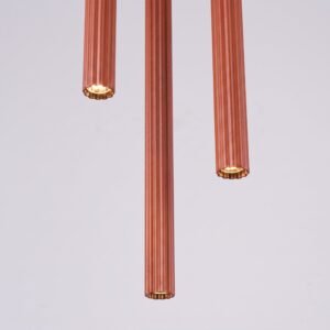 Pendant Lamp Arche 3P Red Ochre Uncategorized Great Lighting UK Ltd