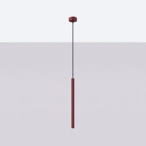 Pendant Lamp Arche 1 Burgundy Uncategorized Great Lighting UK Ltd