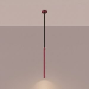 Pendant Lamp Arche 1 Burgundy Uncategorized Great Lighting UK Ltd