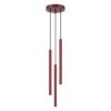 Pendant Lamp Arche 3P Burgundy Uncategorized Great Lighting UK Ltd