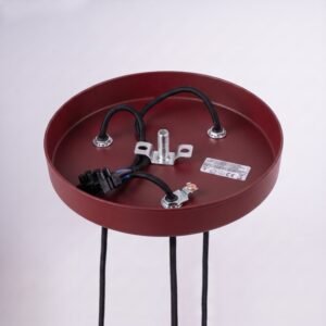 Pendant Lamp Arche 3P Burgundy Uncategorized Great Lighting UK Ltd