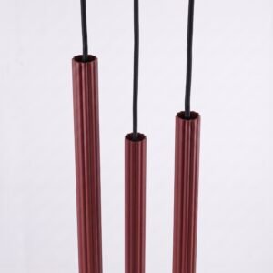 Pendant Lamp Arche 3P Burgundy Uncategorized Great Lighting UK Ltd